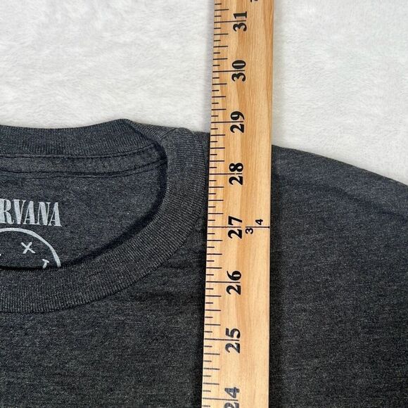Nirvana smiley face double sided graphic print band concert T-shirt NWOT Men L - Picture 3 of 5
